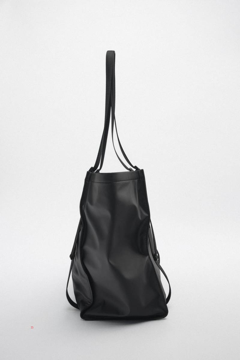 ZARA MATTE-EFFECT Toteväska Dam Svarta | OGAFE-9418