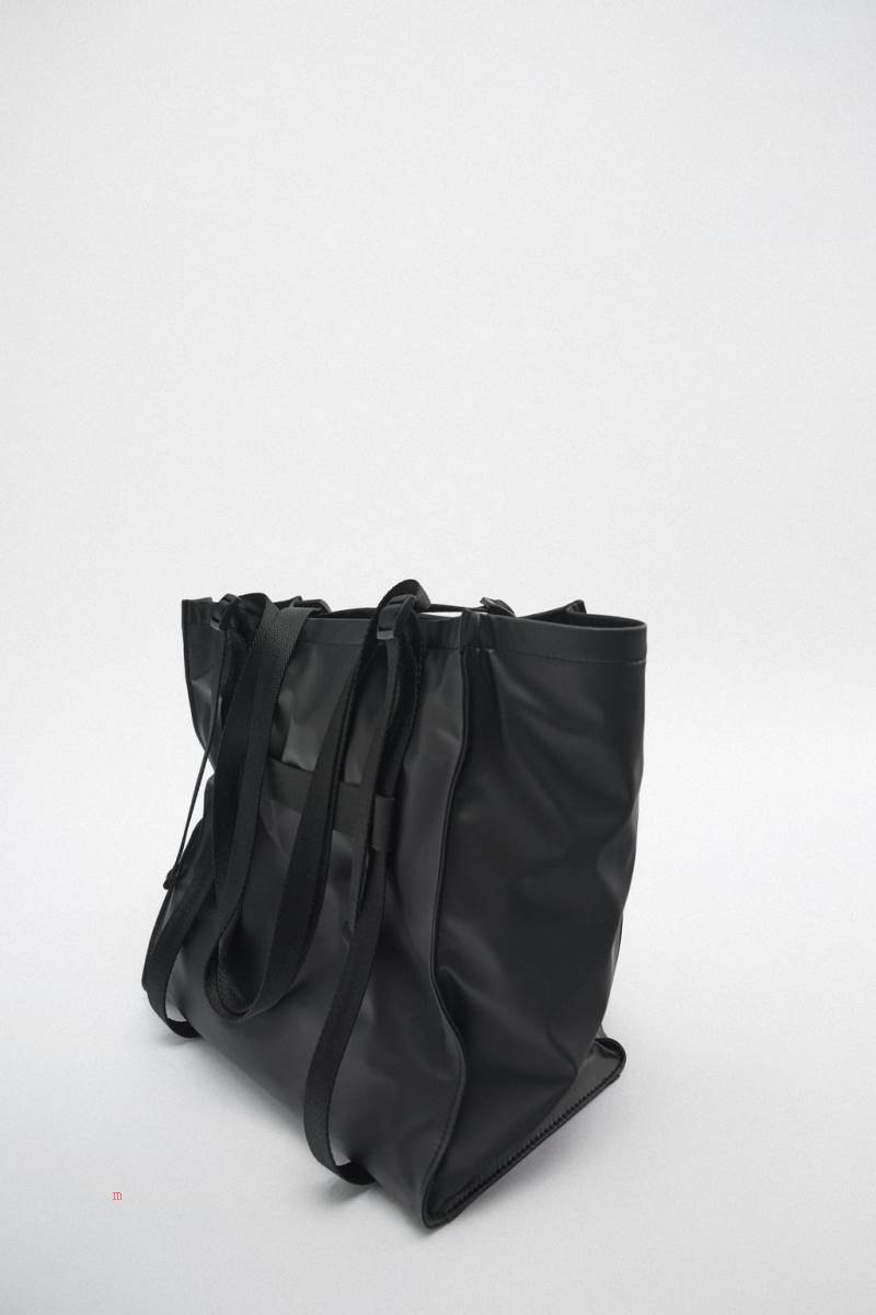ZARA MATTE-EFFECT Toteväska Dam Svarta | OGAFE-9418