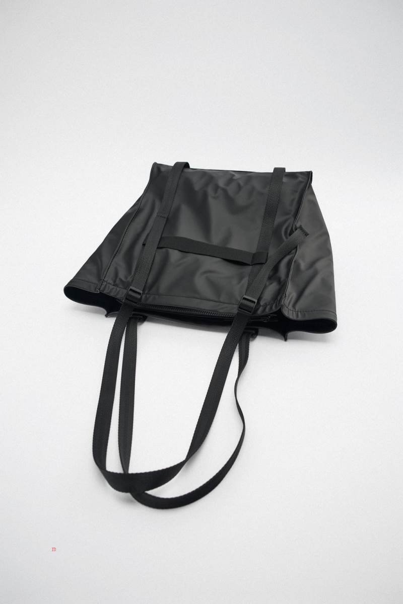 ZARA MATTE-EFFECT Toteväska Dam Svarta | OGAFE-9418