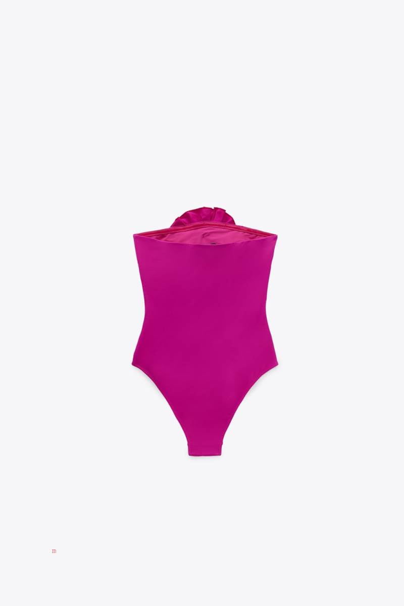 ZARA MAXI FLOWER Baddräkter Dam Fuchsia | MFGKZ-9715