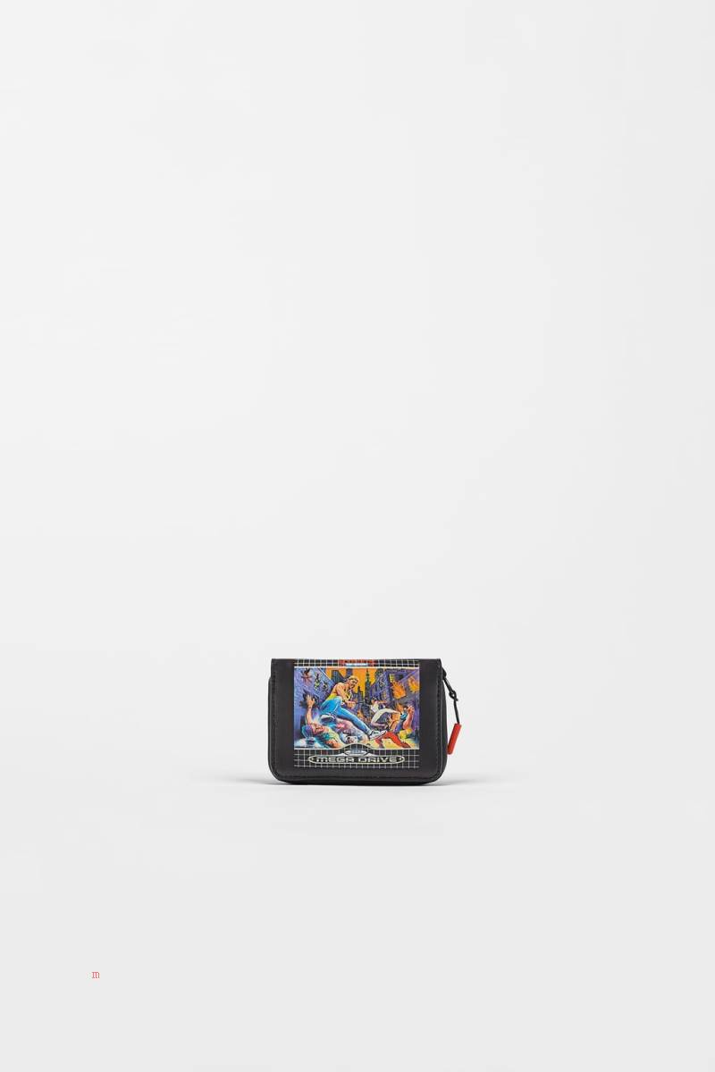 ZARA MEGA DRIVE ® SEGA Plånbok Tjej Svarta | YQLKO-1802