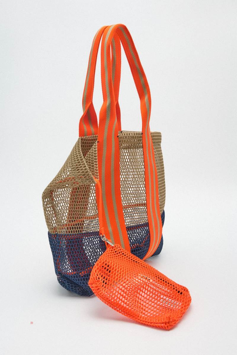 ZARA MESH Toteväska Dam Orange | SYZNM-5029