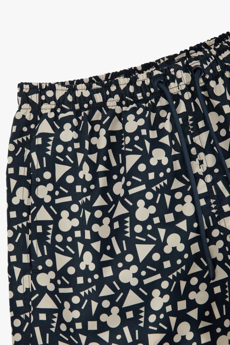 ZARA MICKEY MOUSE © DISNEY PRINT SWIMMING TRUNKS Badkläder Herr Svarta | AMWHN-5398