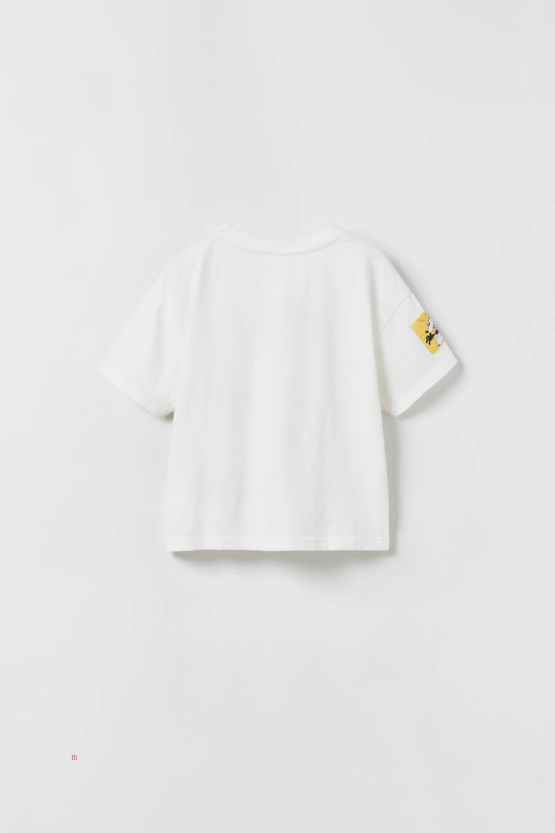ZARA MICKEY MOUSE © DISNEY T-shirt Tjej Vita | GWRDS-6807