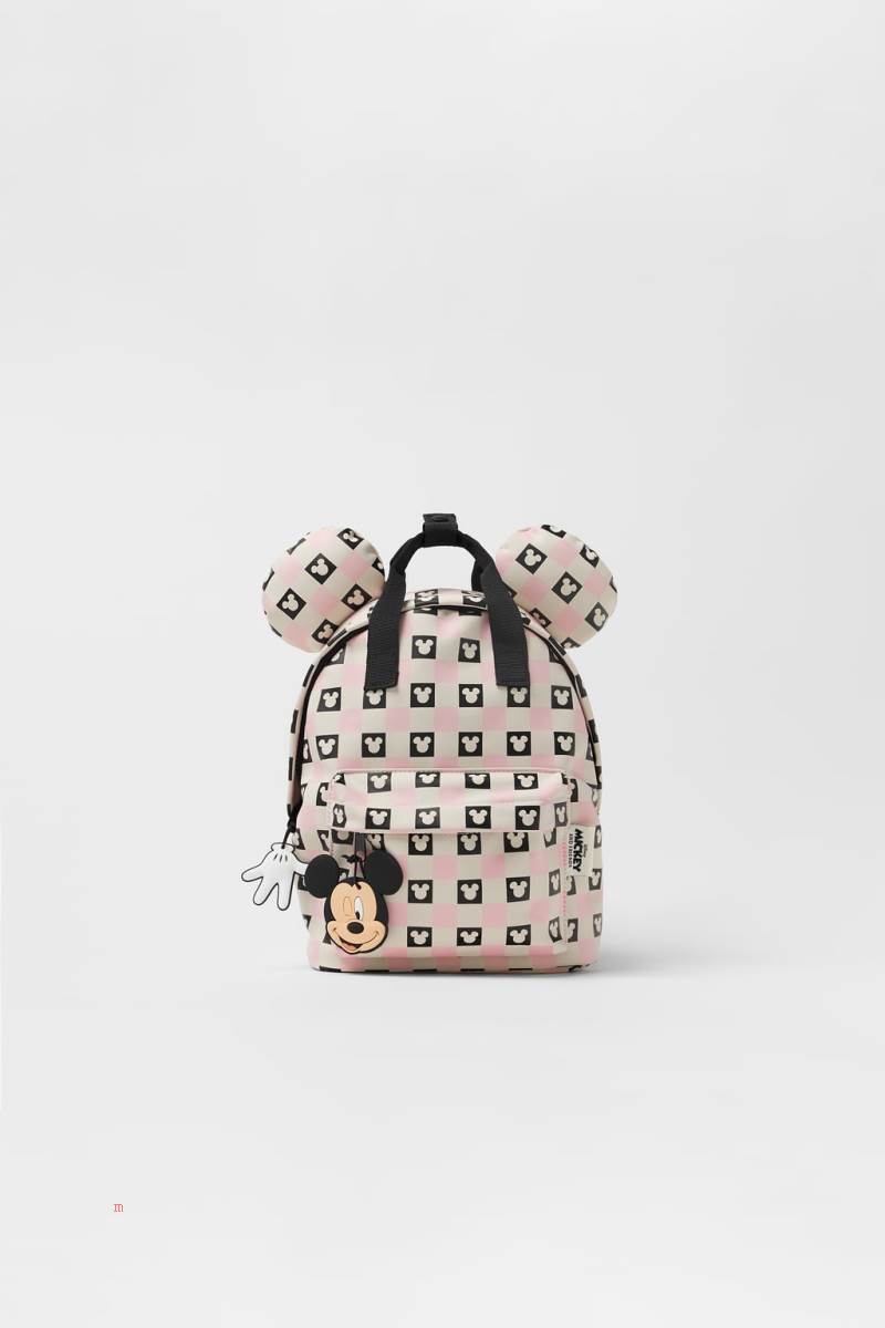 ZARA MICKEY MOUSE ® DISNEY CHEQUERED Ryggsäck Pojke Rosa | UCXZF-4520