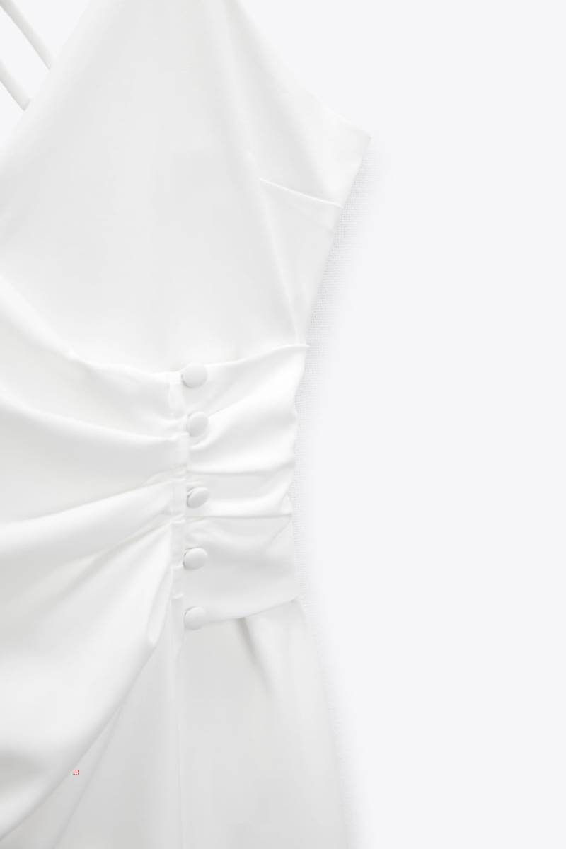 ZARA MIDI CAMI Klänning Dam Vita | CJZGY-0734