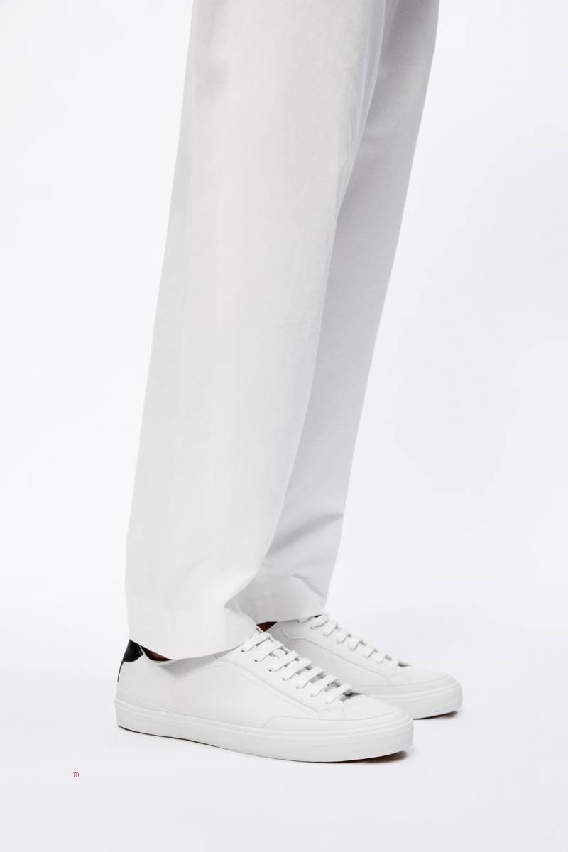 ZARA MINIMALIST CONTRAST Träningsskor Herr Vita | EFAUO-1340