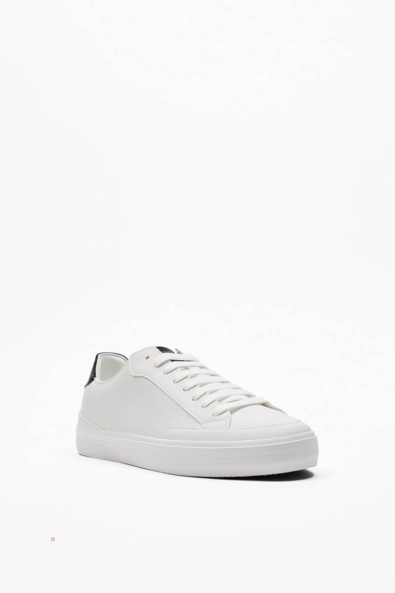 ZARA MINIMALIST CONTRAST Träningsskor Herr Vita | EFAUO-1340