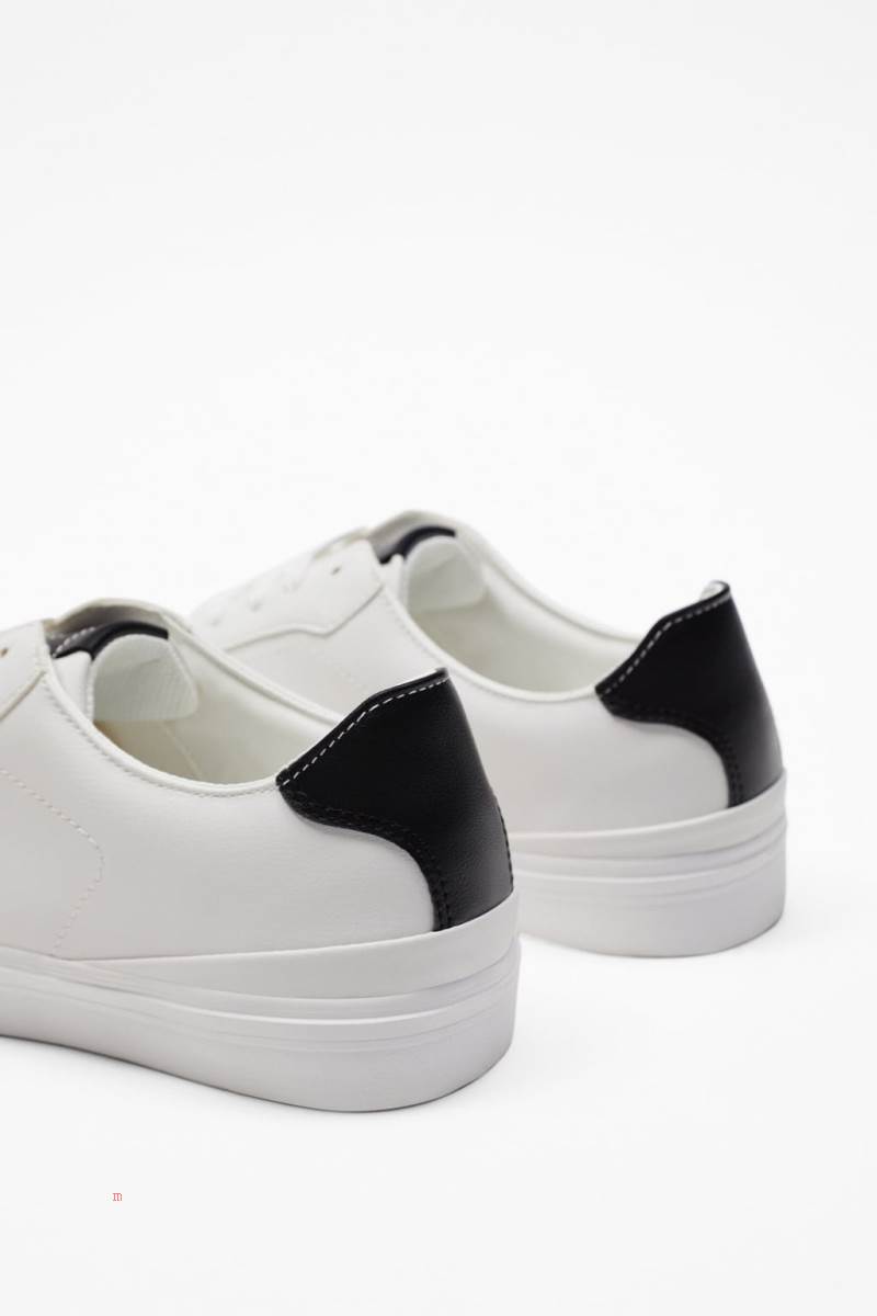 ZARA MINIMALIST CONTRAST Träningsskor Herr Vita | EFAUO-1340