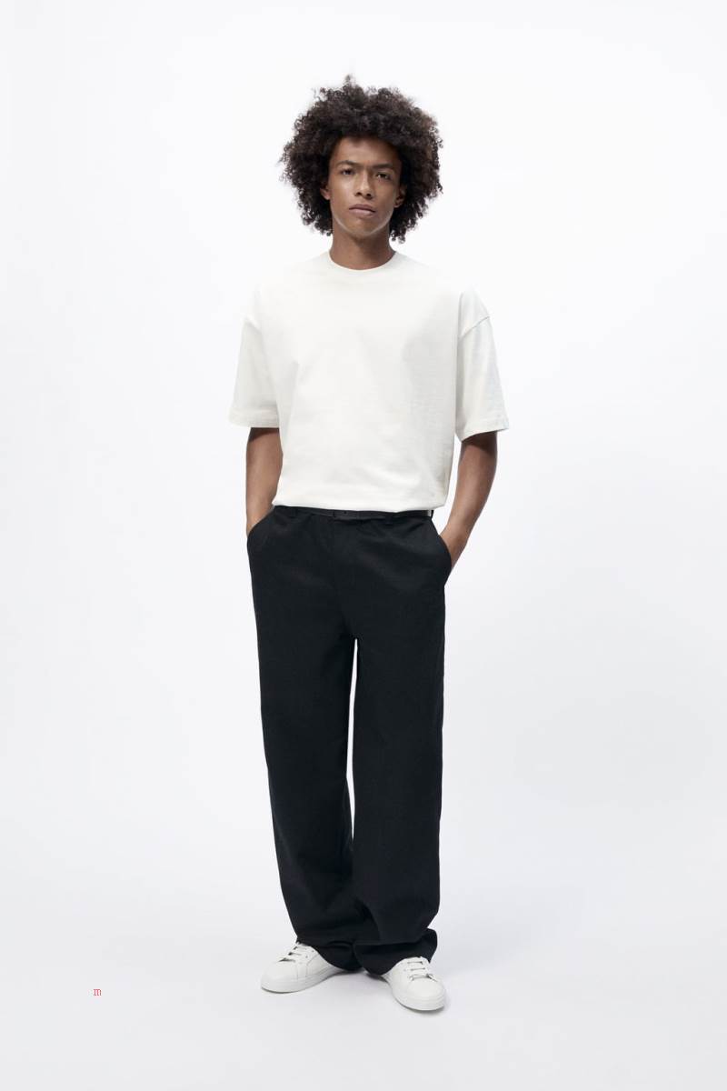 ZARA MINIMALIST LACE-UP Träningsskor Herr Vita | FQXKM-1724