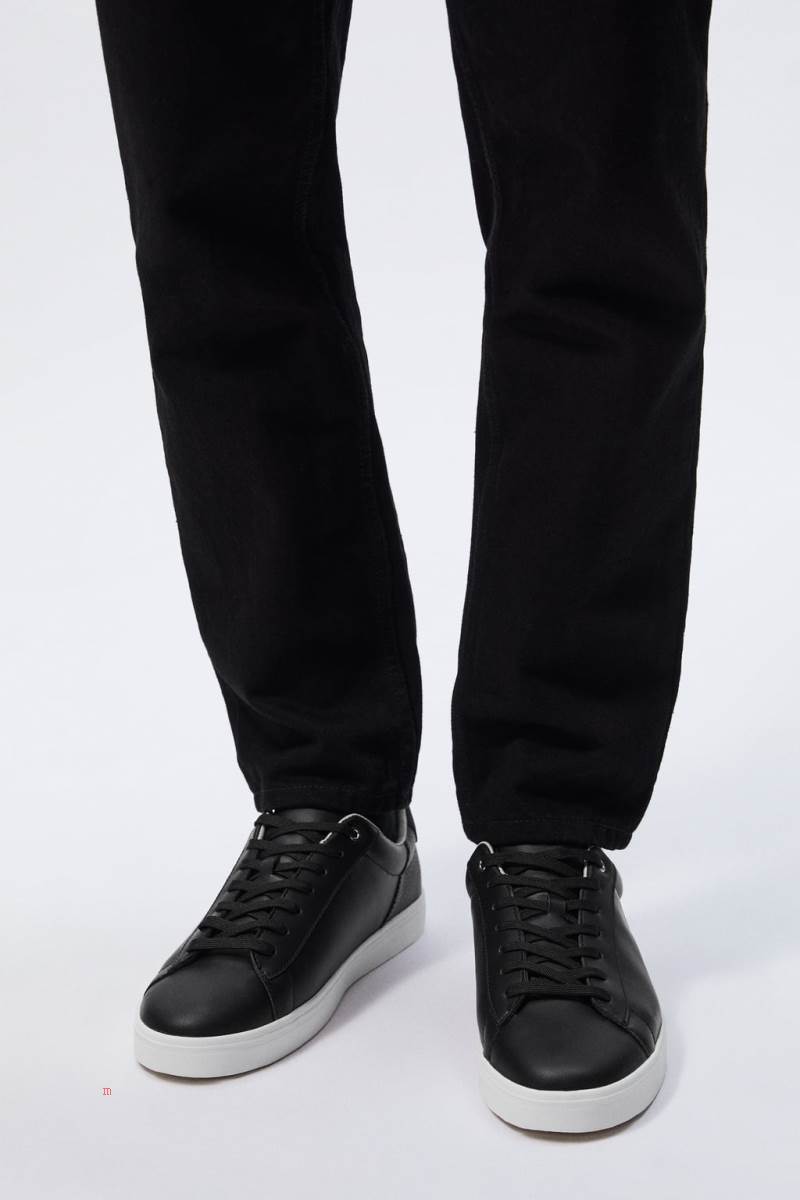 ZARA MINIMALIST LACE-UP Träningsskor Herr Svarta | WGPCF-5940