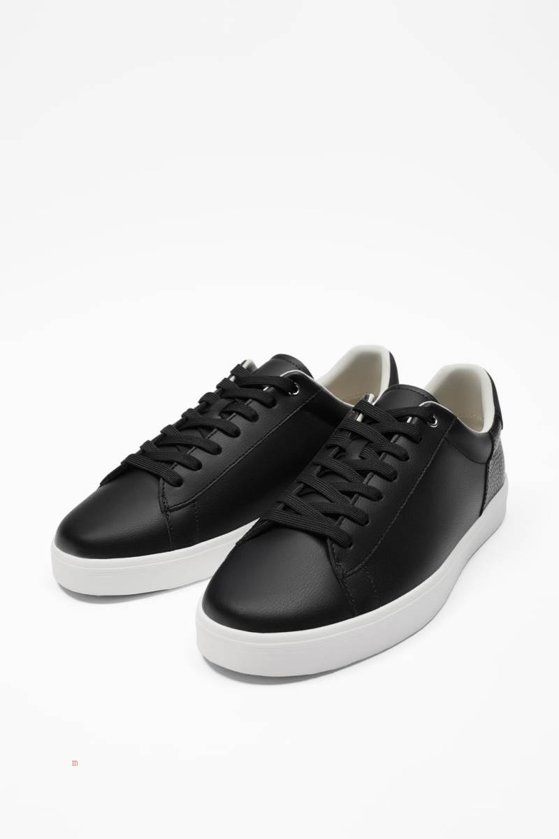 ZARA MINIMALIST LACE-UP Träningsskor Herr Svarta | WGPCF-5940