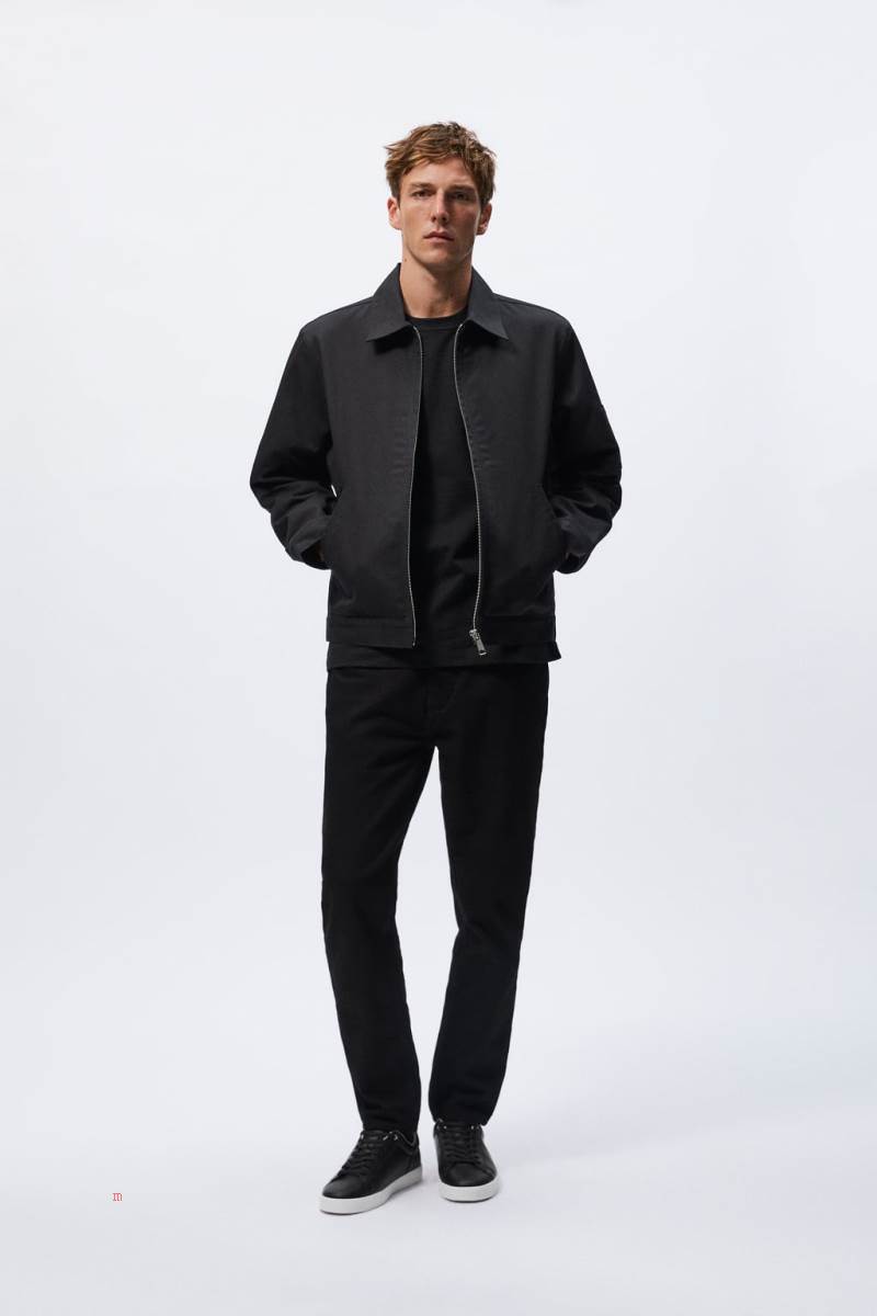 ZARA MINIMALIST LACE-UP Träningsskor Herr Svarta | WGPCF-5940