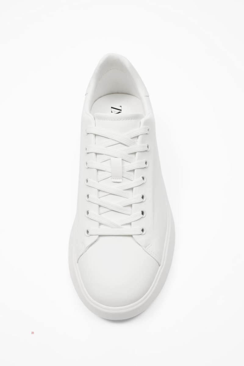 ZARA MINIMALIST Sneakers Herr Vita | BAYIH-8093