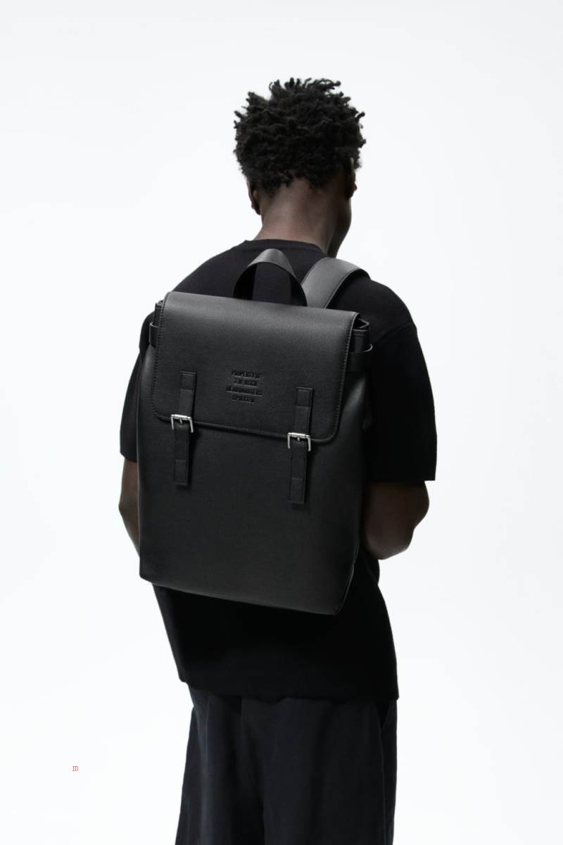 ZARA MINIMALIST WITH FLAP Ryggsäck Herr Svarta | POVAJ-8651