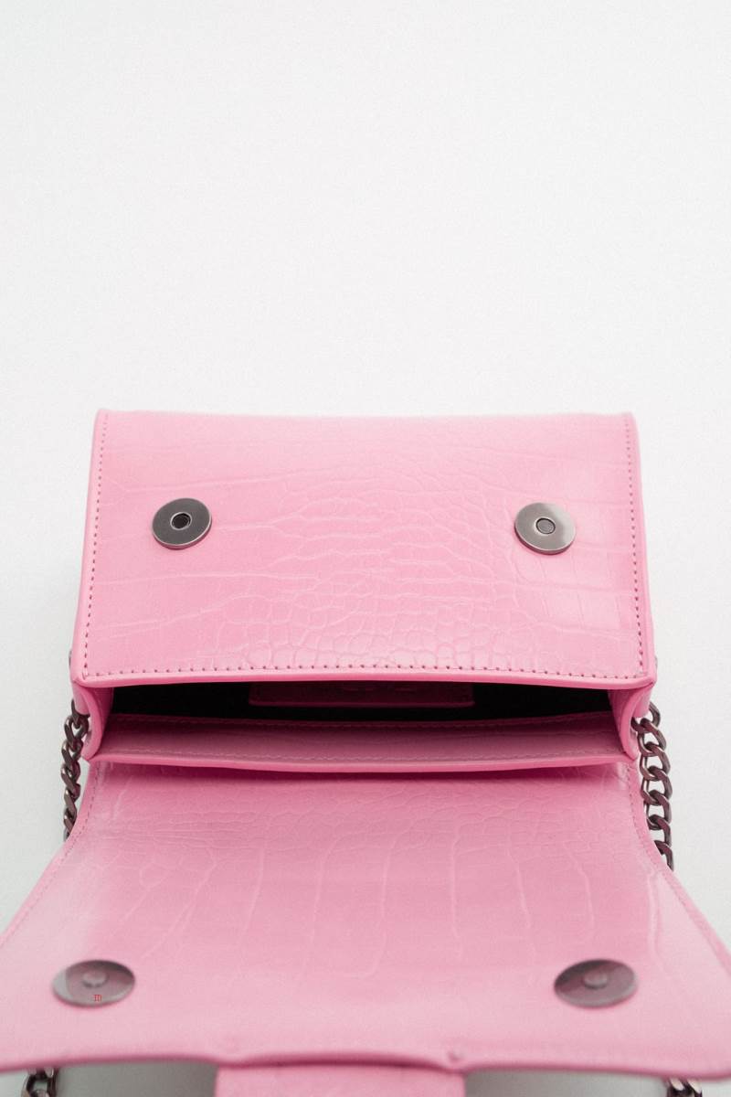 ZARA MINI CITY BAG Crossbody Väska Dam Rosa | FAYXM-3182