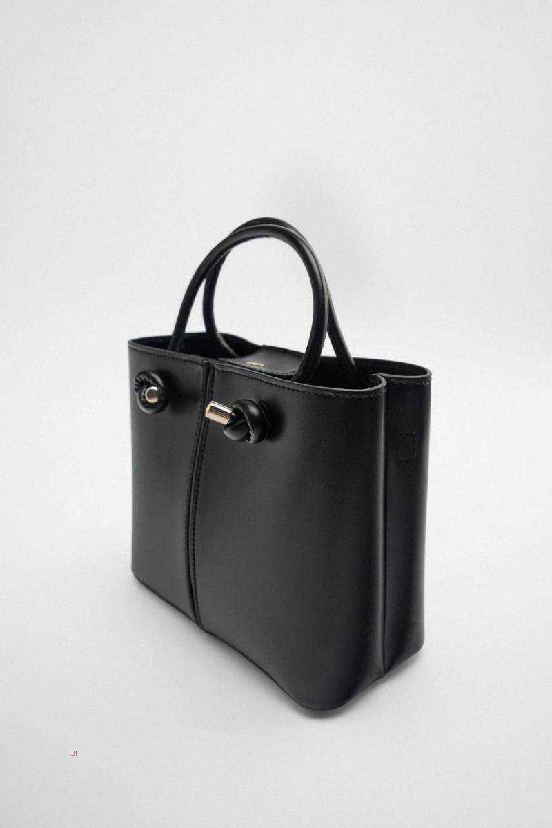 ZARA MINI CITY BAG Crossbody Väska Dam Svarta | YVBMC-4938