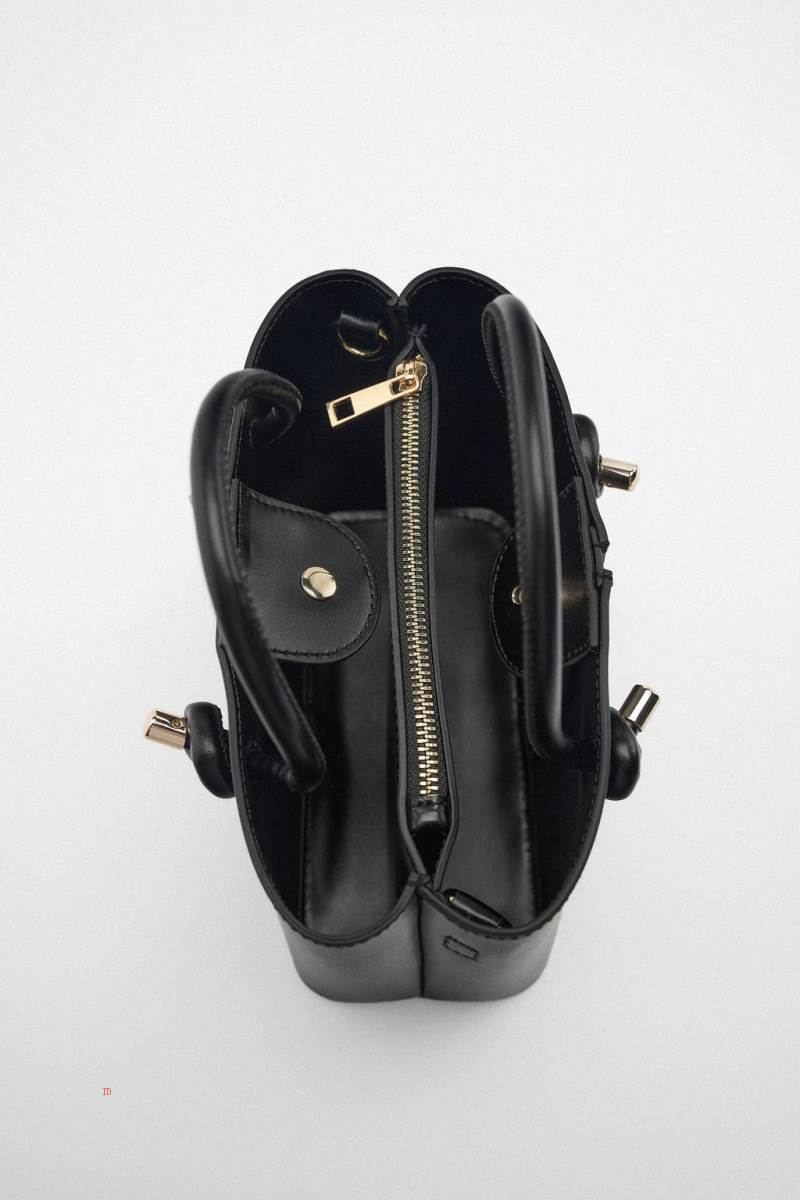 ZARA MINI CITY BAG Crossbody Väska Dam Svarta | YVBMC-4938