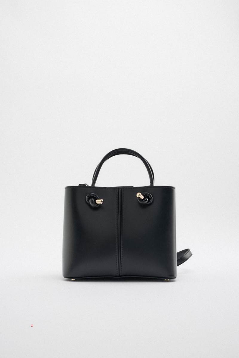 ZARA MINI CITY BAG Crossbody Väska Dam Svarta | YVBMC-4938