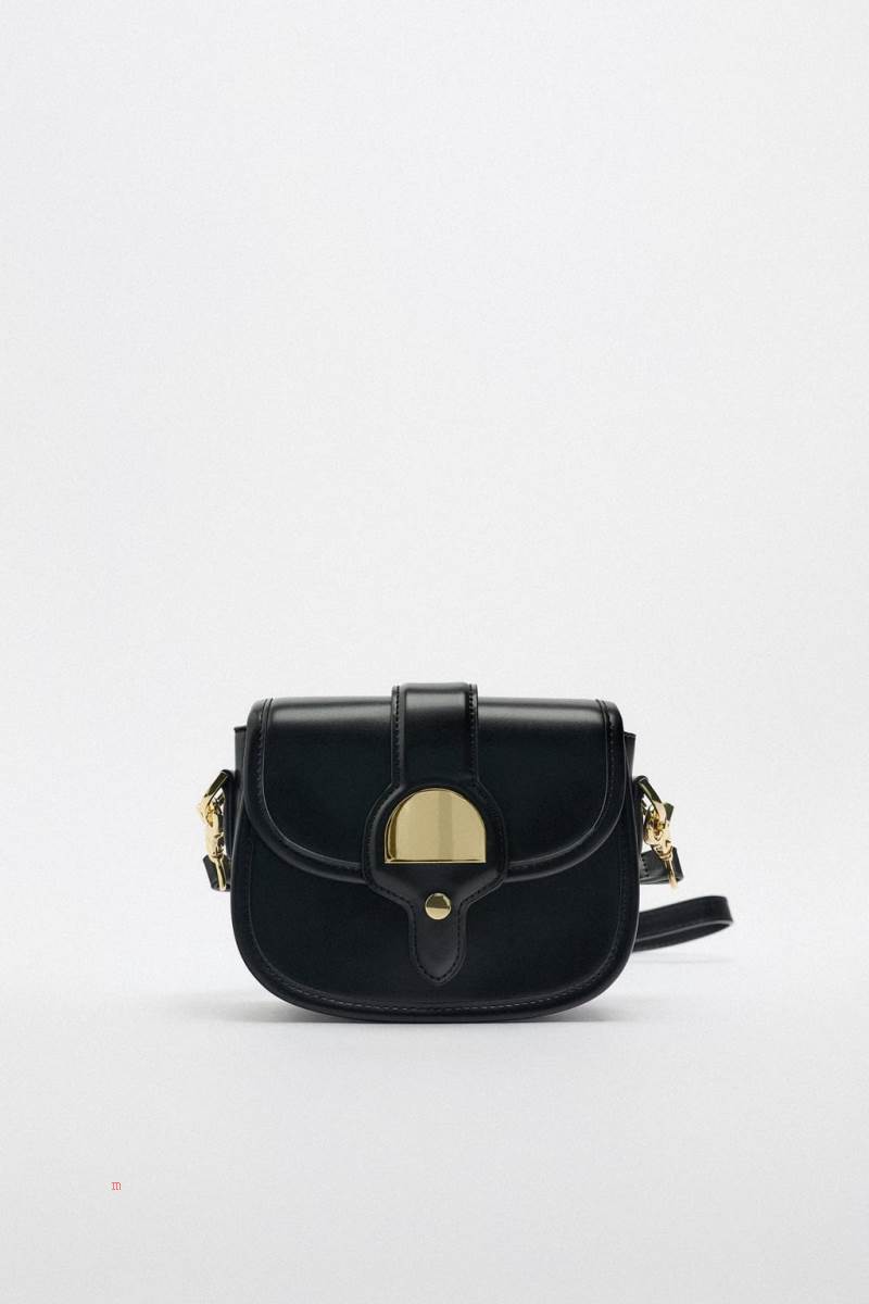 ZARA MINI Crossbody Väska Dam Svarta | FPBLT-6594