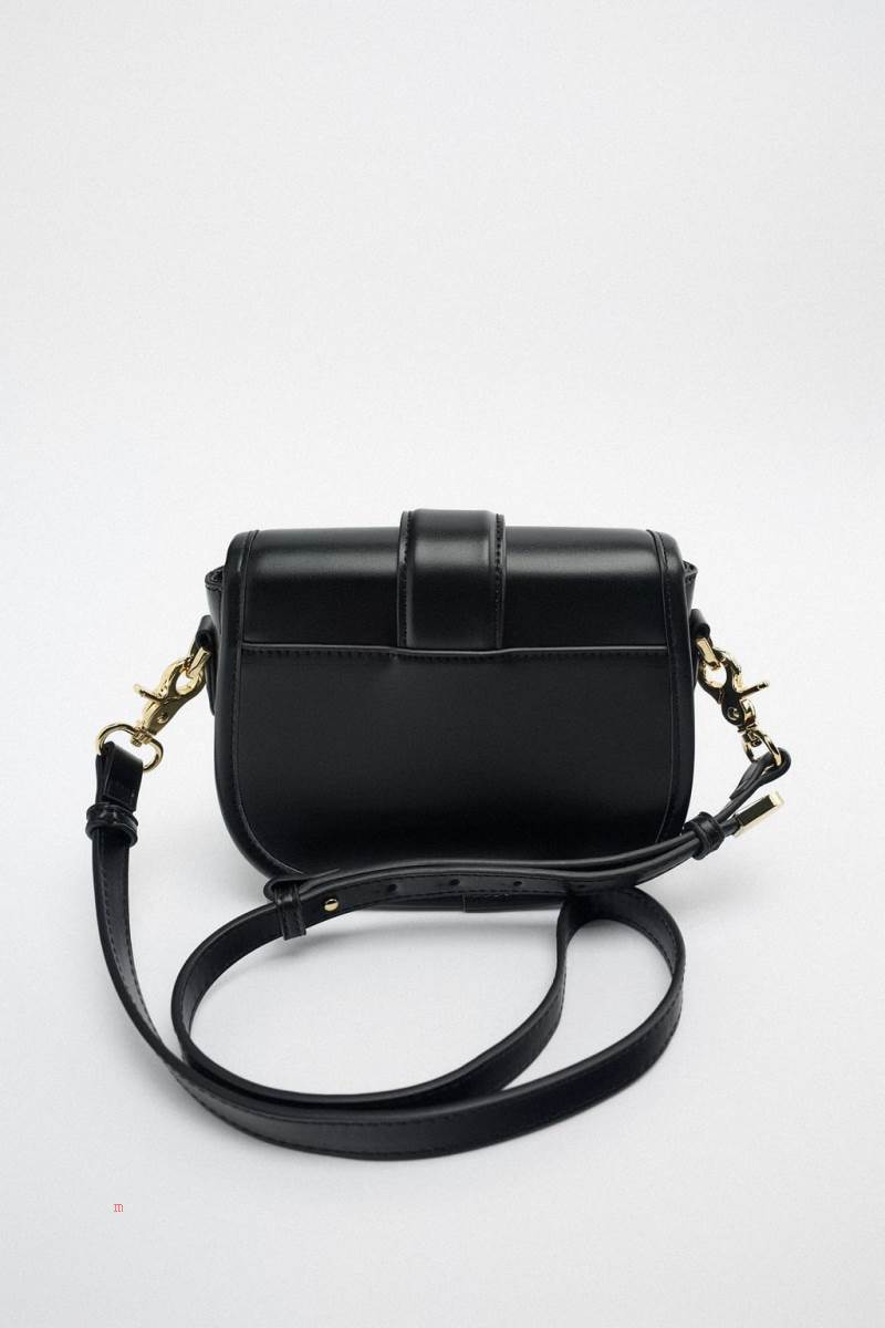 ZARA MINI Crossbody Väska Dam Svarta | FPBLT-6594