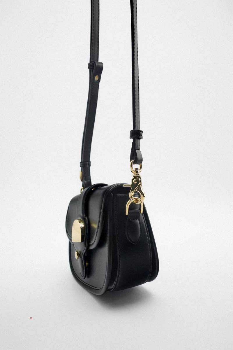 ZARA MINI Crossbody Väska Dam Svarta | FPBLT-6594