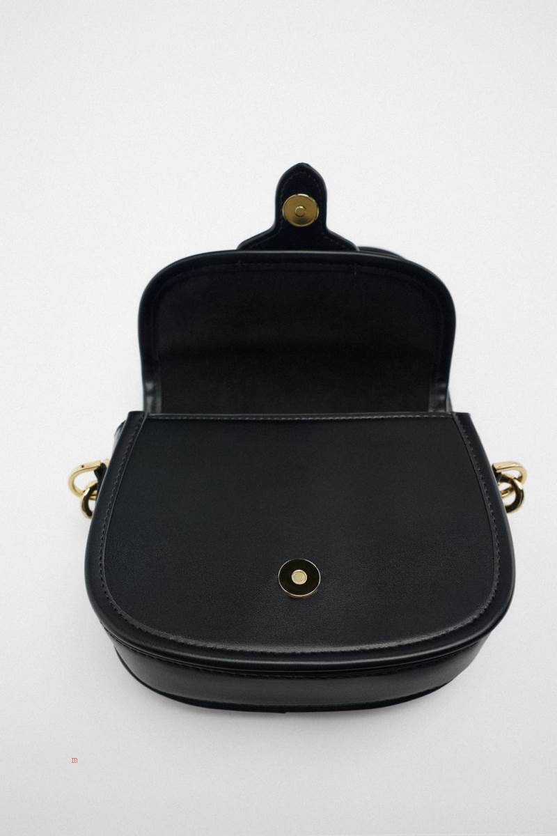 ZARA MINI Crossbody Väska Dam Svarta | FPBLT-6594