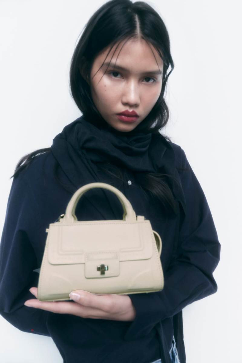 ZARA MINI Crossbody Väska Dam Vita | KCBJR-0172