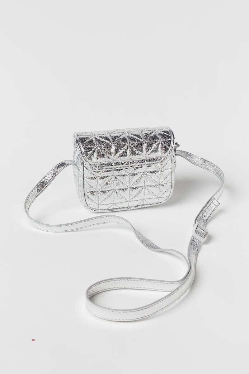 ZARA MINI Crossbody Väska Tjej Silver | CTVKA-8914
