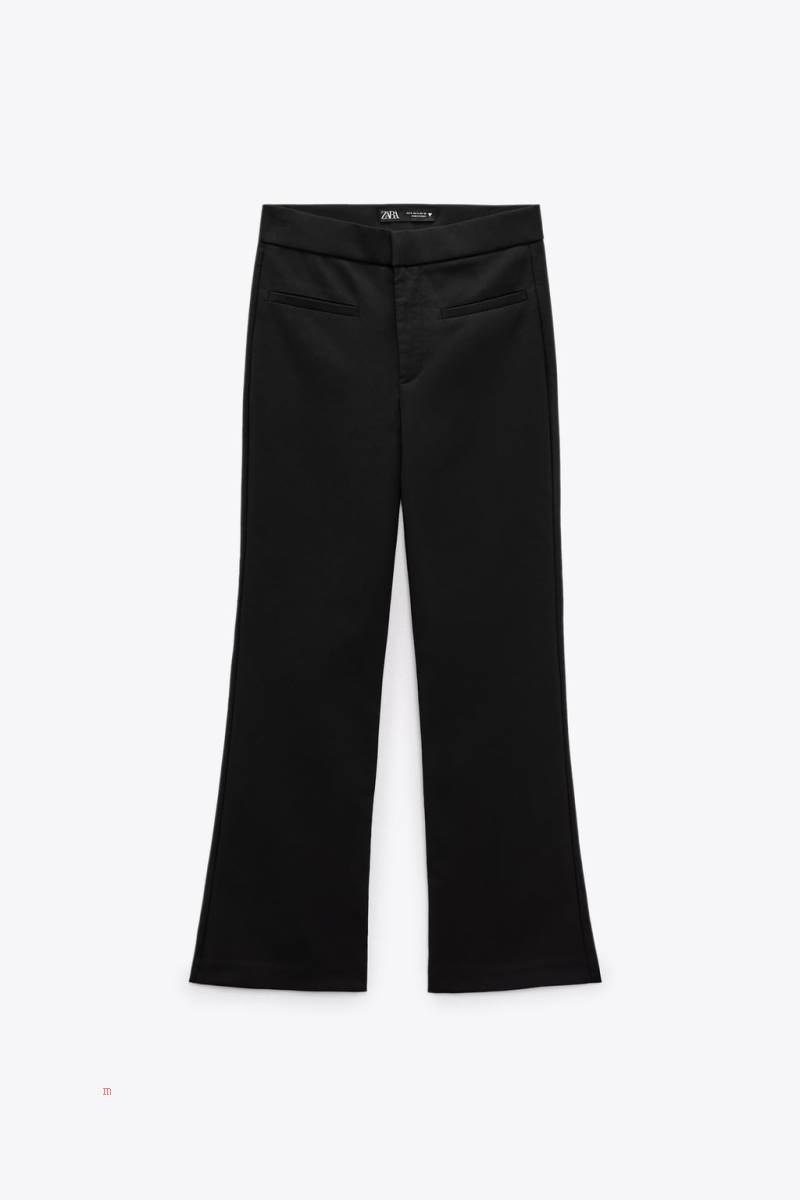ZARA MINI FLARE Byxor Dam Svarta | GXODI-4512