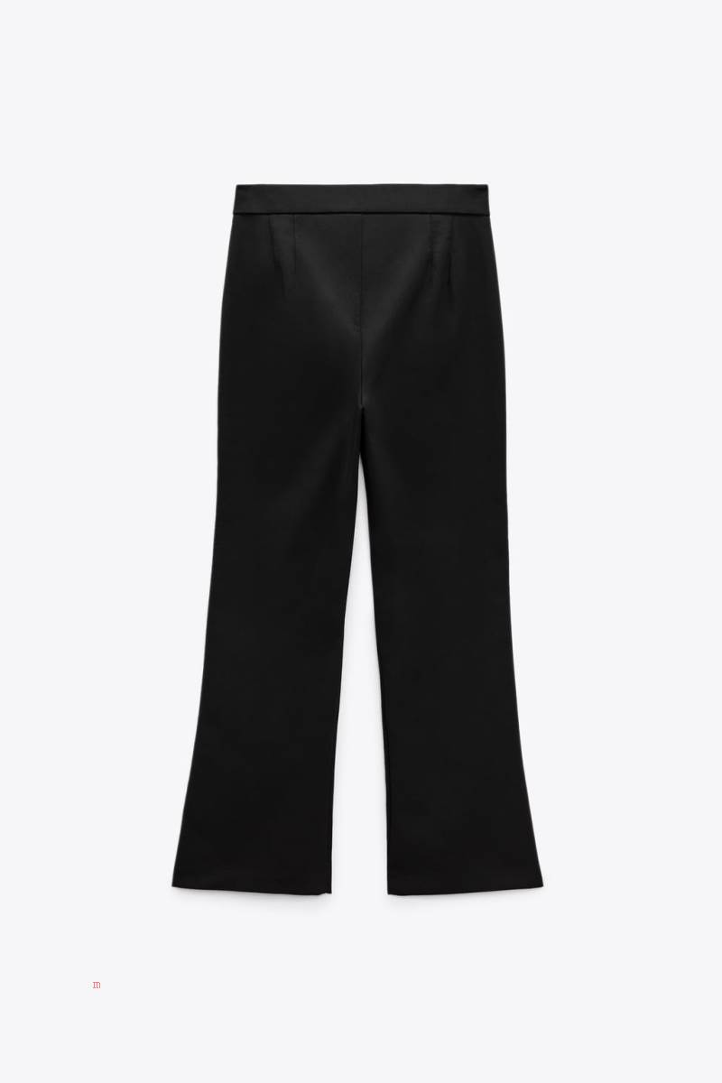 ZARA MINI FLARE Byxor Dam Svarta | GXODI-4512