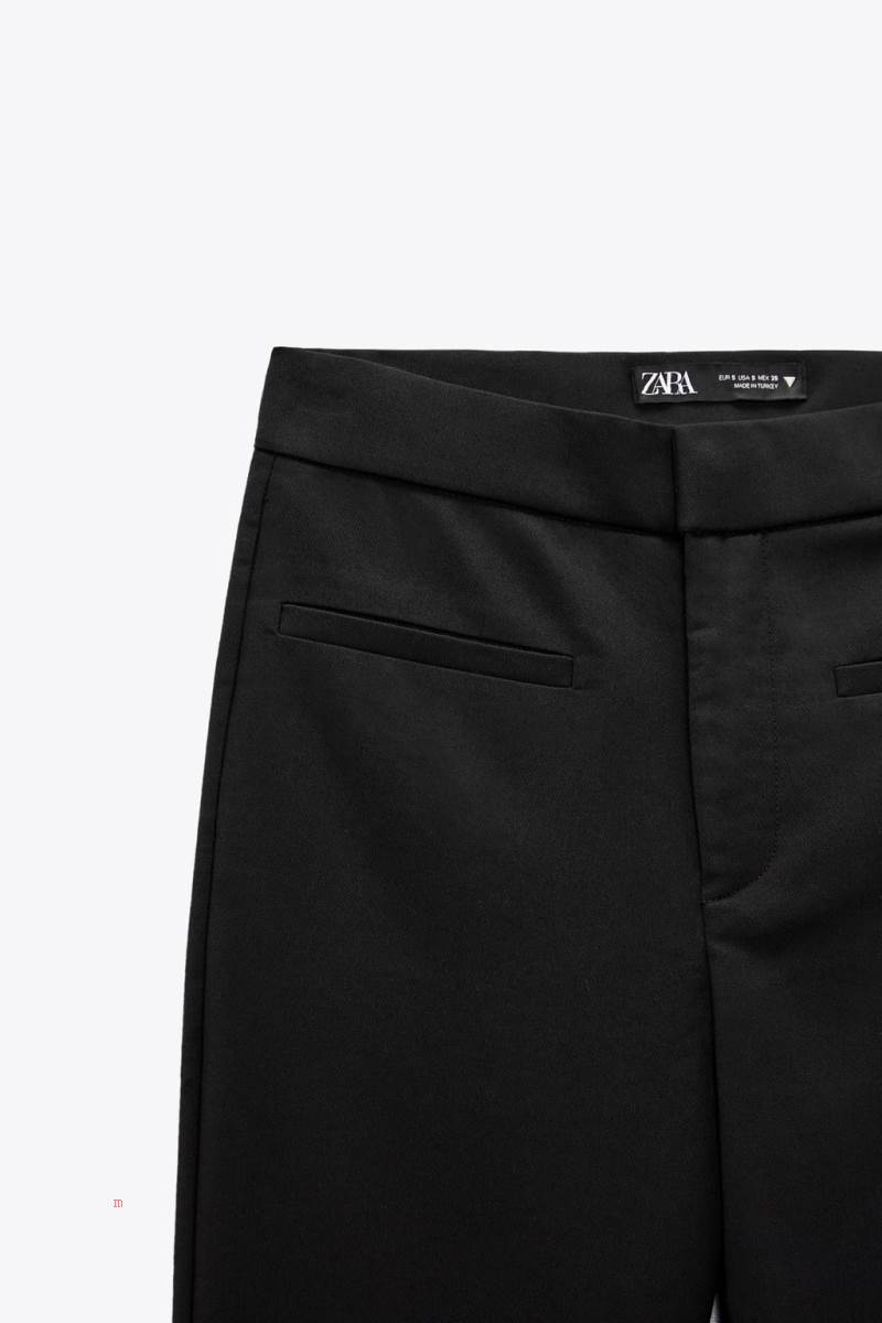 ZARA MINI FLARE Byxor Dam Svarta | GXODI-4512