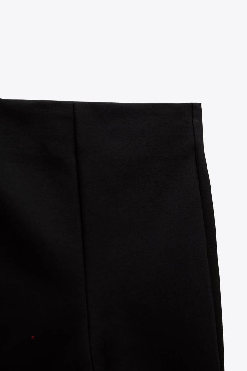 ZARA MINI FLARE Leggings Dam Svarta | UHISW-7146