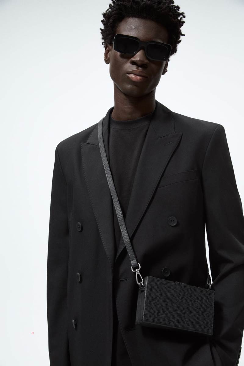 ZARA MINI RIGID Messenger Väska Herr Svarta | DEUCN-9701