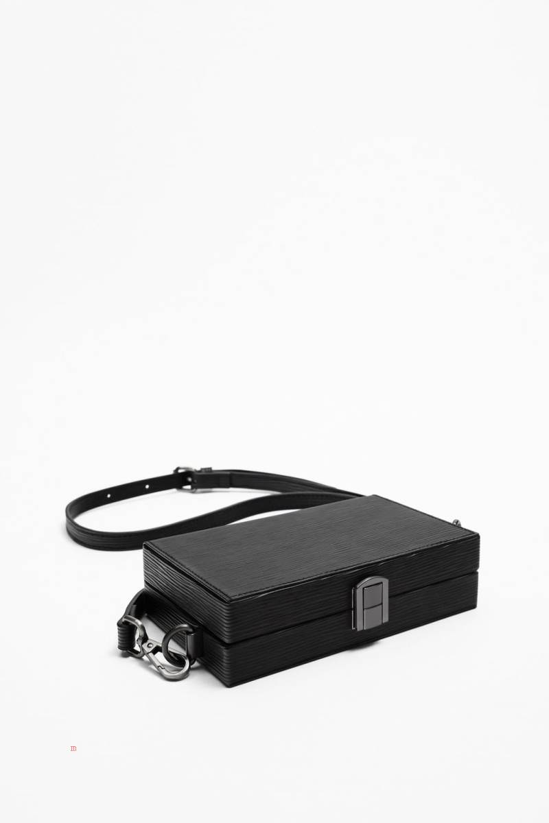 ZARA MINI RIGID Messenger Väska Herr Svarta | DEUCN-9701
