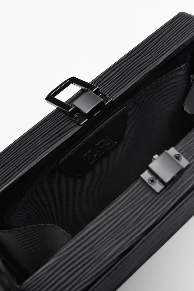 ZARA MINI RIGID Messenger Väska Herr Svarta | DEUCN-9701