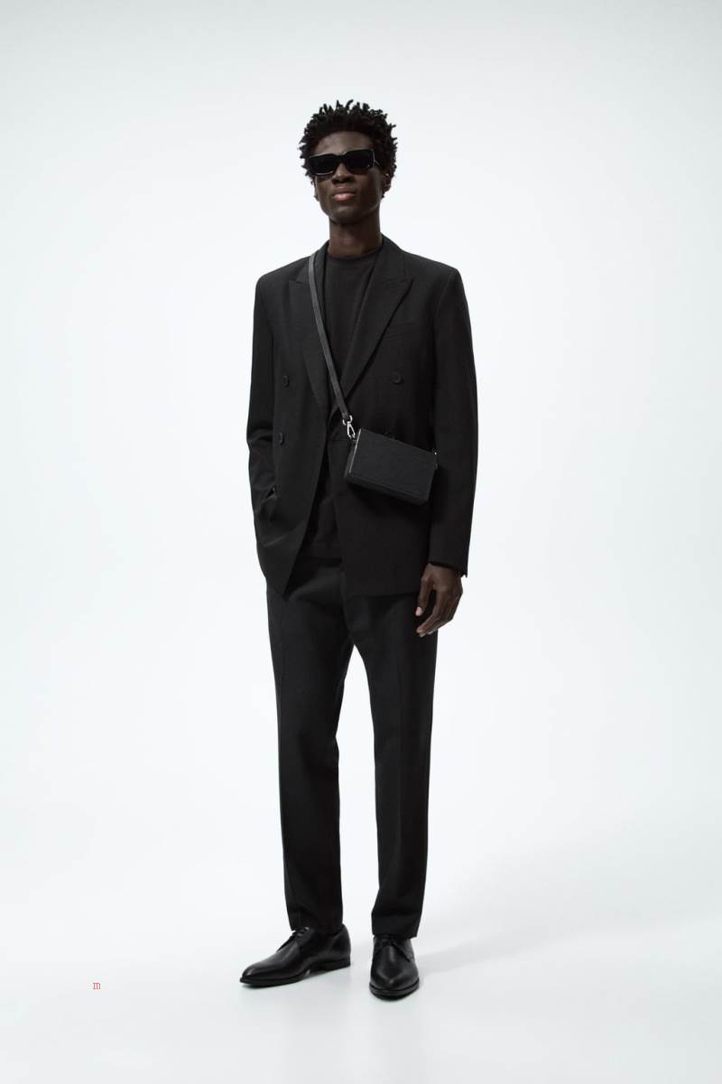 ZARA MINI RIGID Messenger Väska Herr Svarta | DEUCN-9701