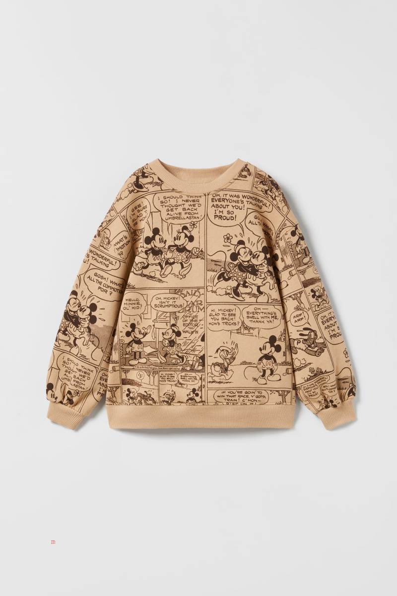 ZARA MINNIE AND MICKEY MOUSE COMIC © DISNEY Sweatshirt Tjej Bruna | MPXWN-3462