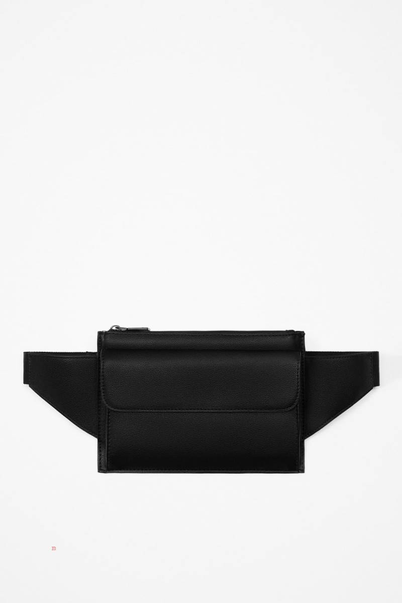 ZARA MONOCHROME Bältesväska Herr Svarta | USVFI-9864