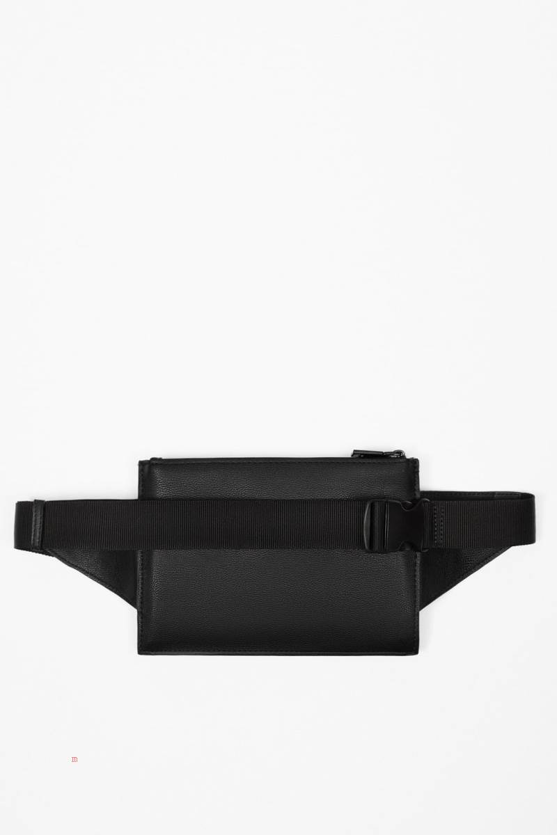 ZARA MONOCHROME Bältesväska Herr Svarta | USVFI-9864