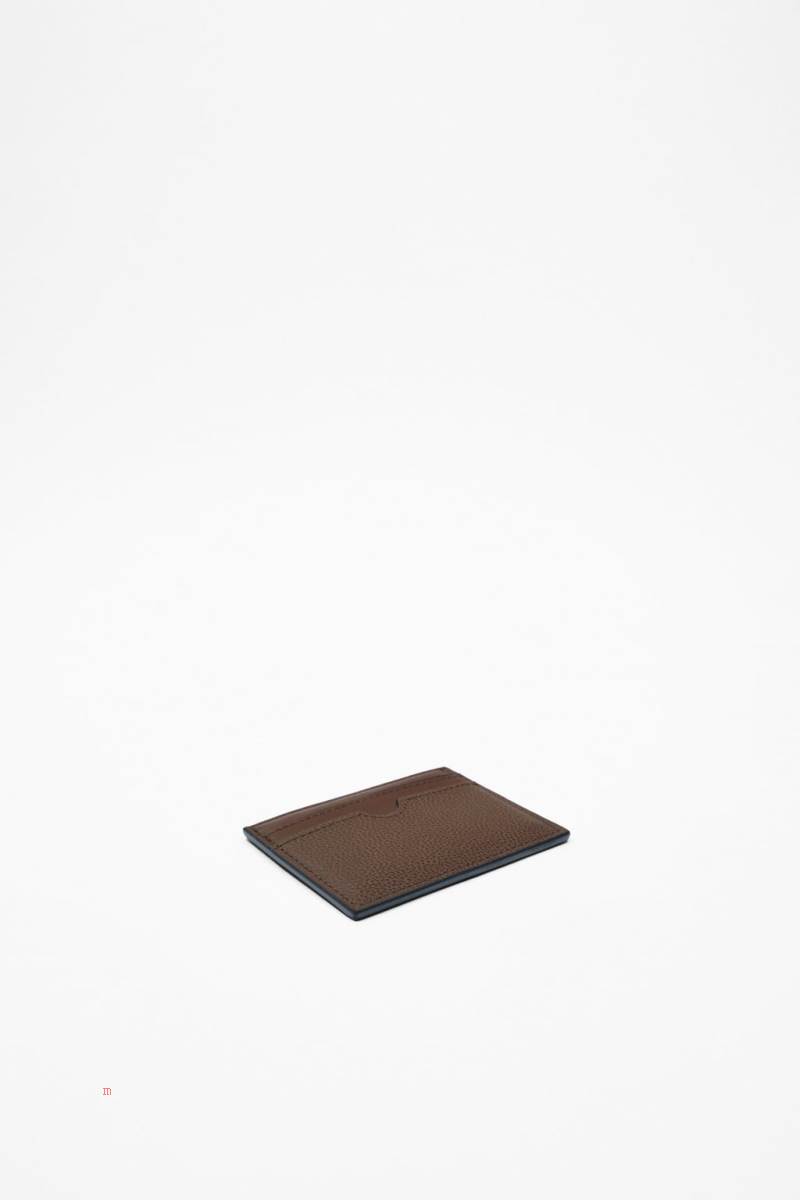 ZARA MONOCHROME EMBOSSED CARD HOLDER Plånbok Herr Bruna | LBCJV-8746