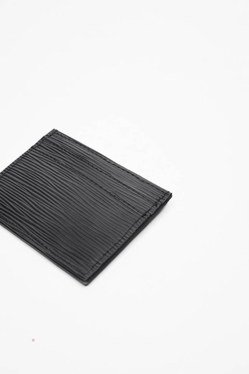 ZARA MONOCHROME EMBOSSED CARD HOLDER Plånbok Herr Svarta | SBQMV-2180