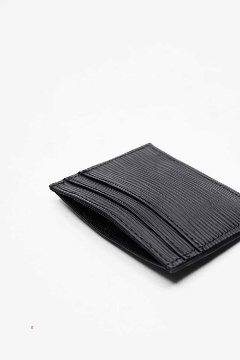 ZARA MONOCHROME EMBOSSED CARD HOLDER Plånbok Herr Svarta | SBQMV-2180