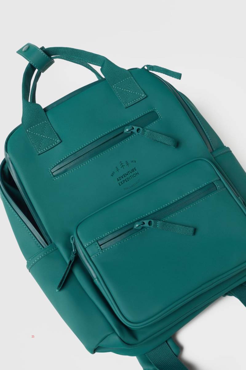 ZARA MONOCHROME RUBBERISED Ryggsäck Tjej Mörkblå | WJKLO-0619