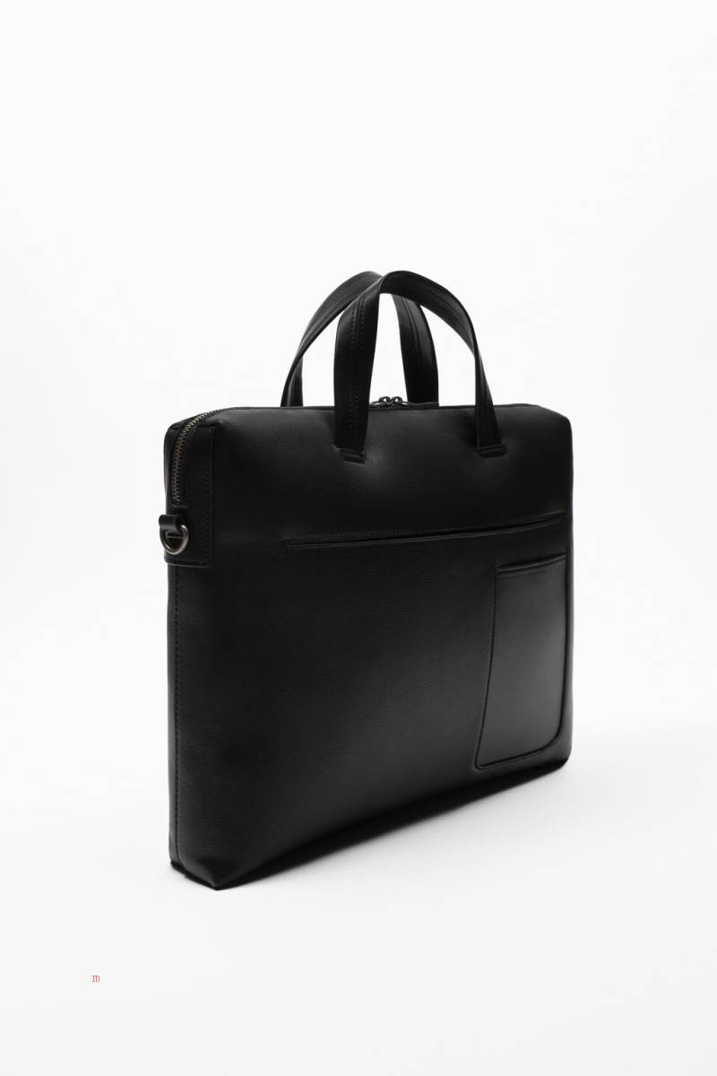 ZARA MONOCHROME SLIM Portfölj Herr Svarta | EZHOK-2746