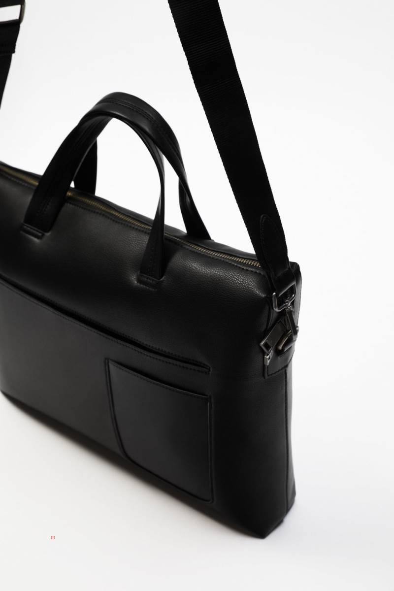ZARA MONOCHROME SLIM Portfölj Herr Svarta | EZHOK-2746