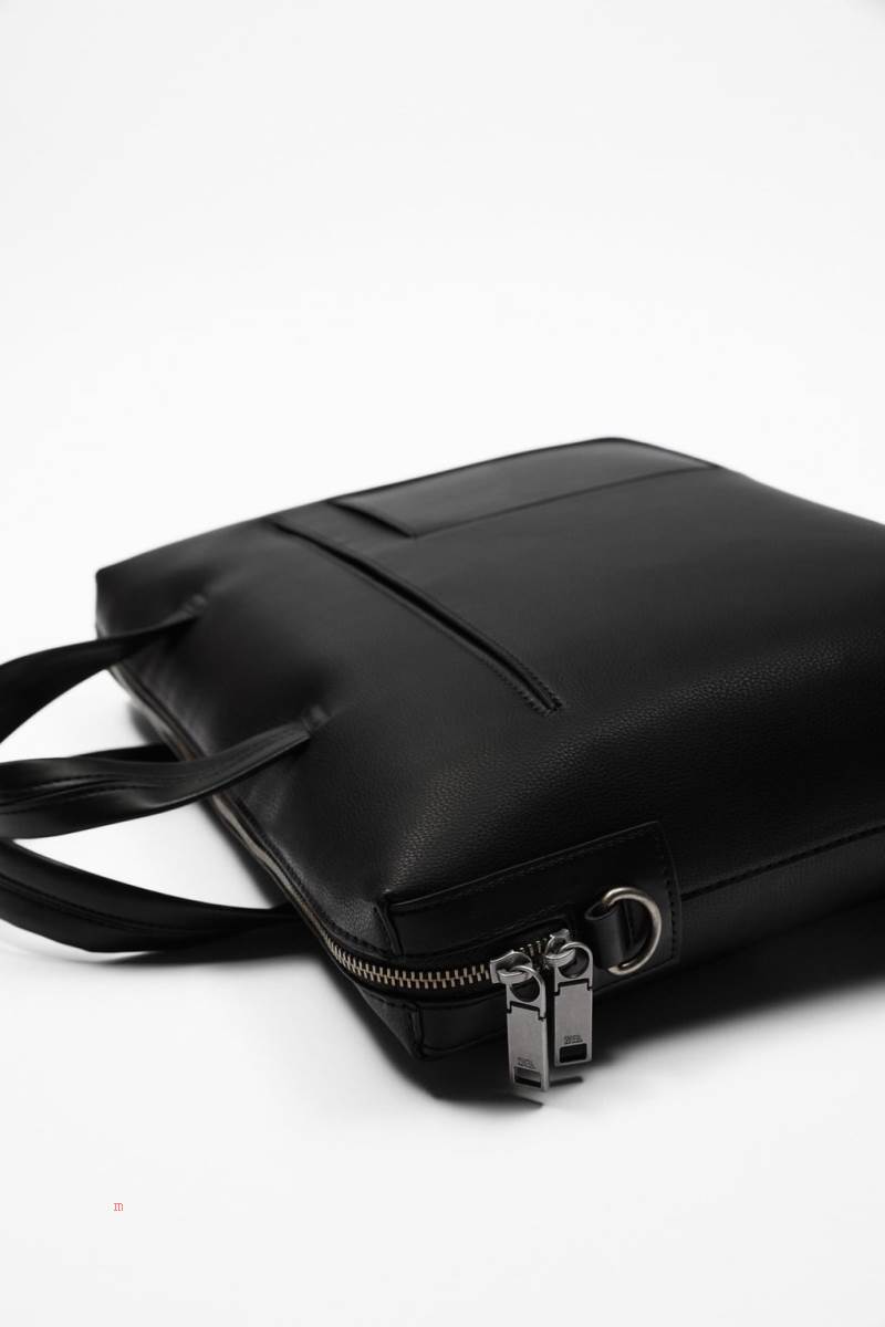 ZARA MONOCHROME SLIM Portfölj Herr Svarta | EZHOK-2746
