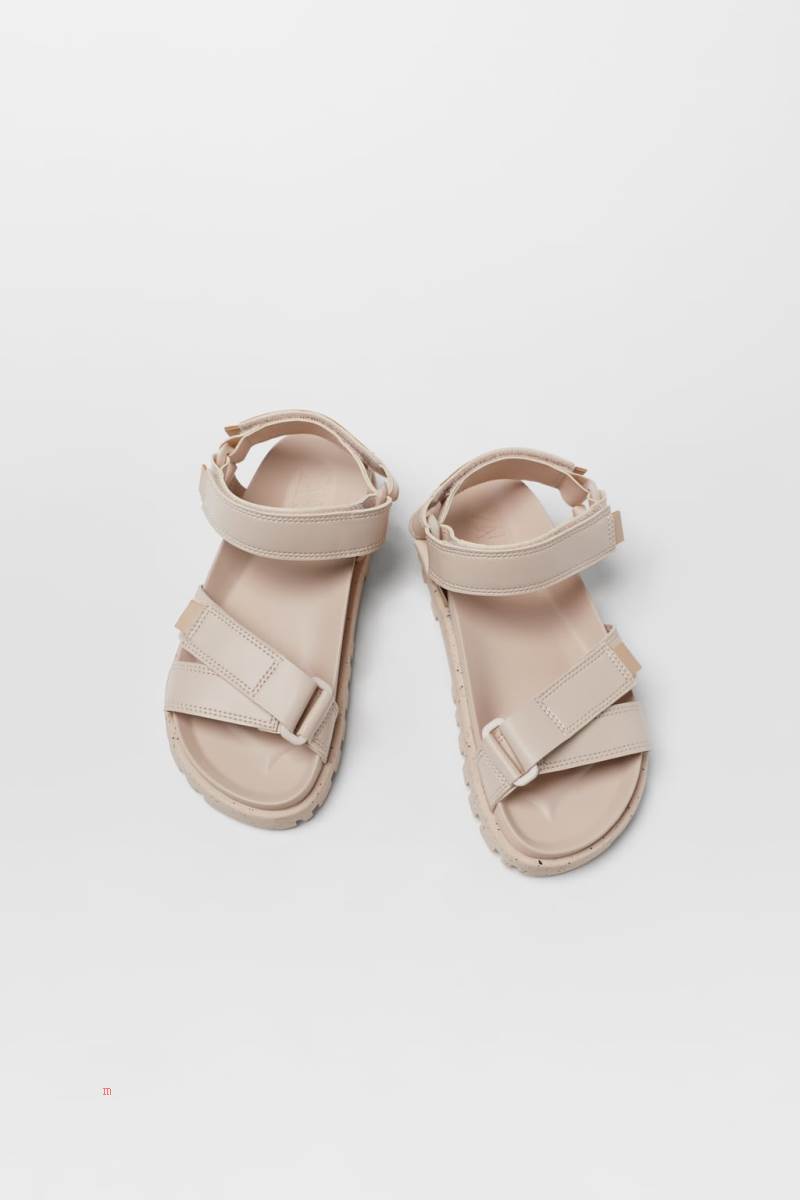 ZARA MONOCHROME Sandaler Tjej Vita | XBQOV-0357