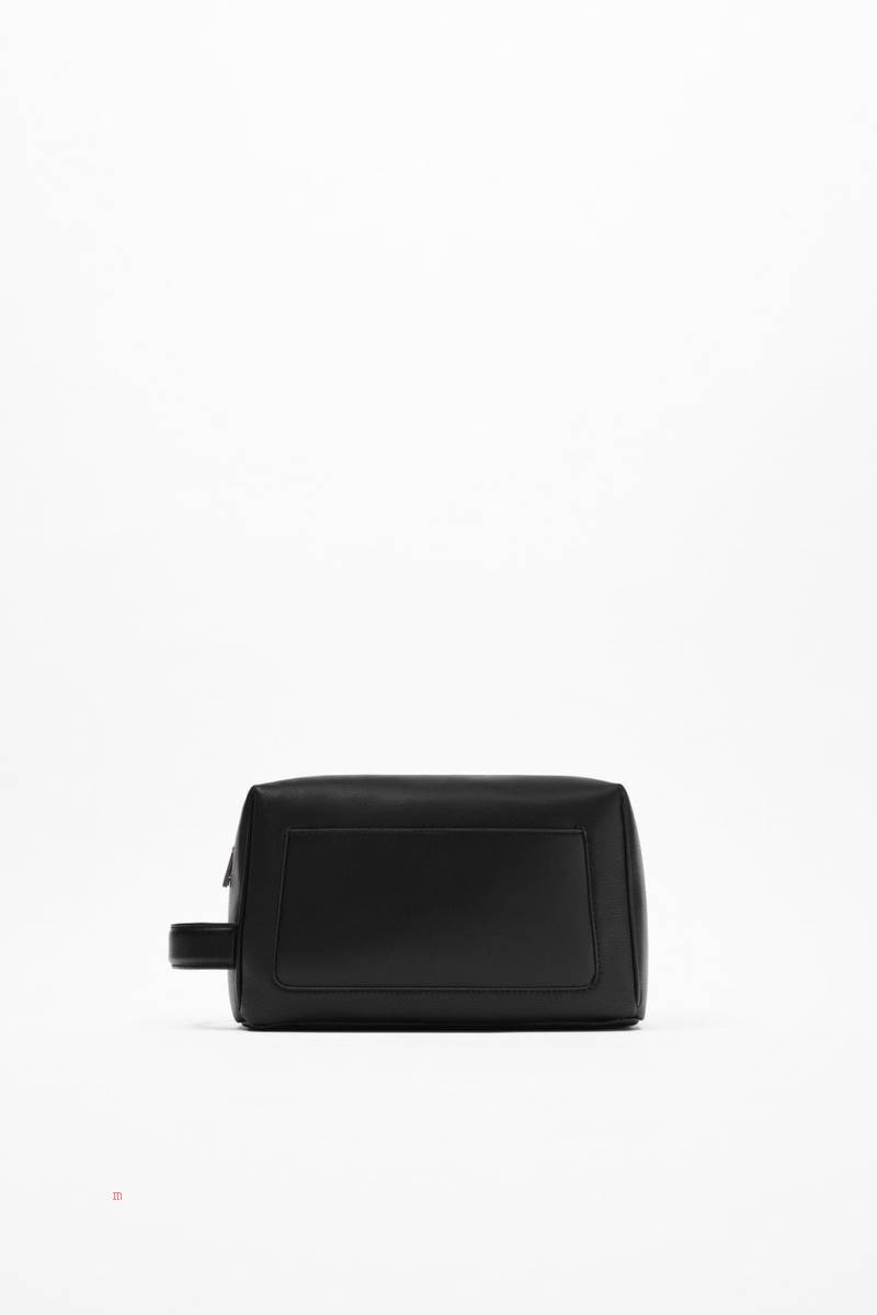 ZARA MONOCHROME TOILETRY BAG Resväska Herr Svarta | BTCJQ-4298