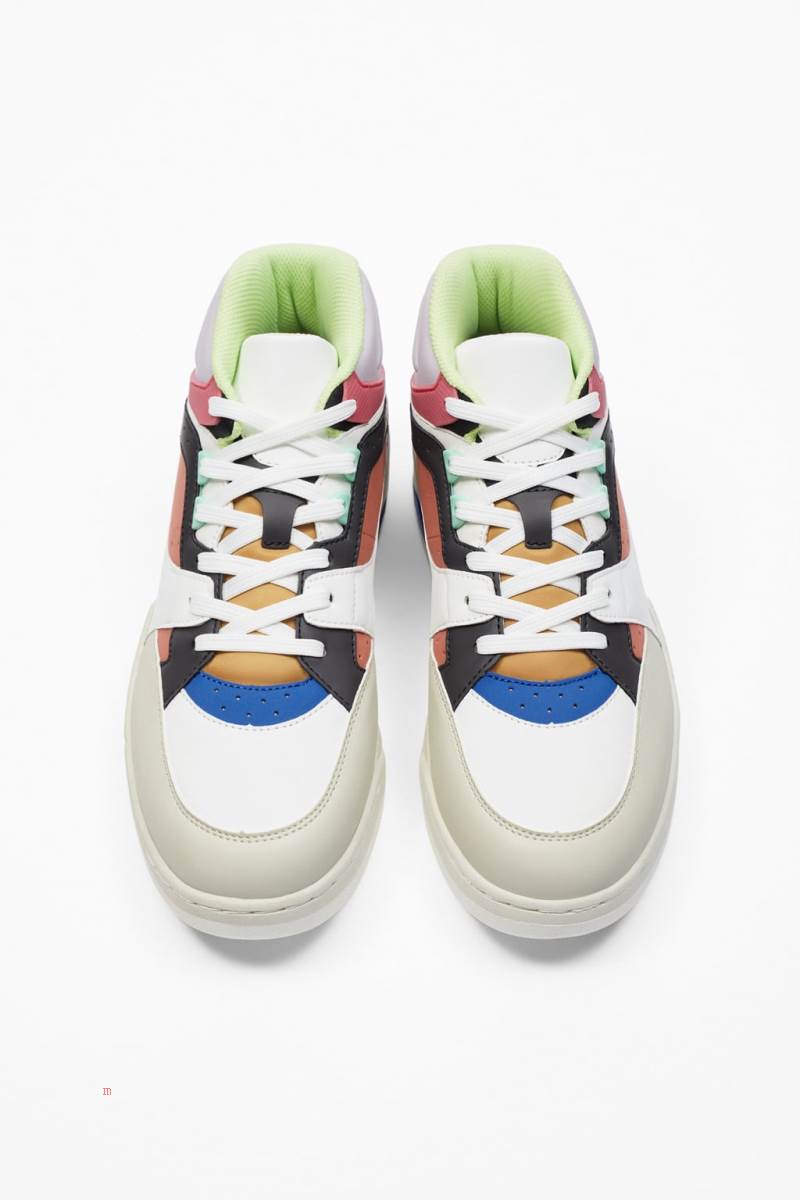 ZARA MULTICOLOURED HIGH-TOP Träningsskor Herr Olika Färger Röda | GFOSK-9512